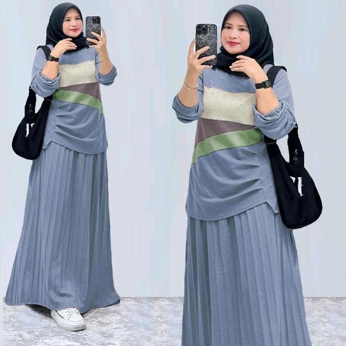 VENSY SET / NAIRA SET / JAMILA SET / DYLA SET / SETELAN PLISKET KNIT PREMIUM JUMBO