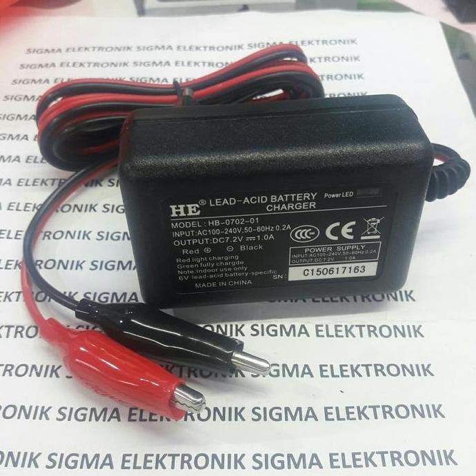 BEBAS ONGKIR - CHARGER AKI 6VOLT 1 AMPERE