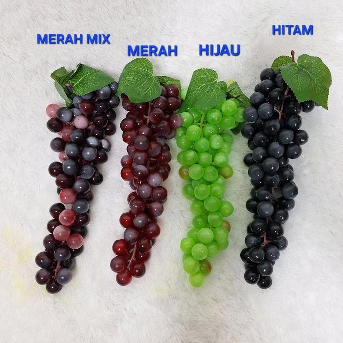 buah anggur palsu hiasan meja / anggur plastik / hias (TERBAIK) (TERBARU) (TERMURAH)