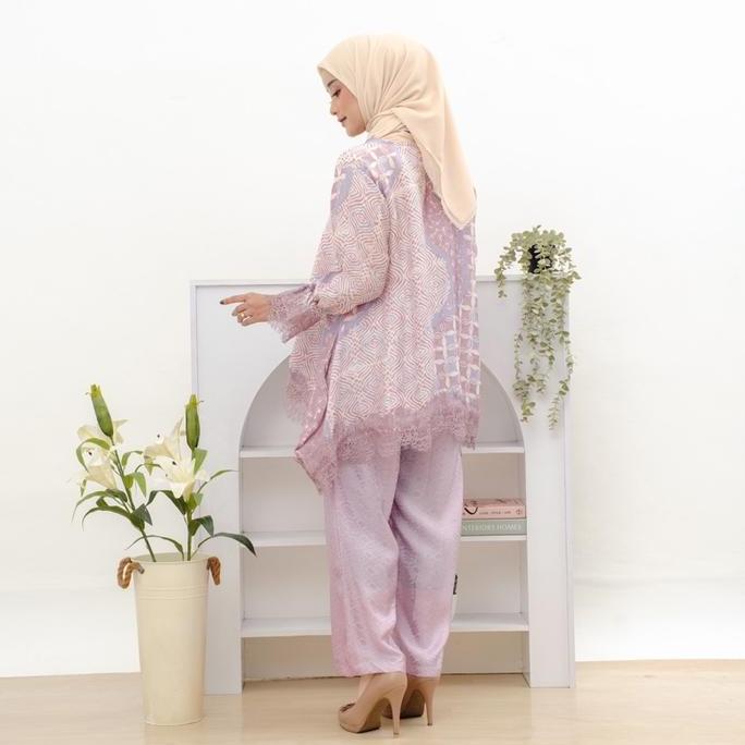 FREYA Blouse Lace Batik Modern Viscose Wanita Cantik