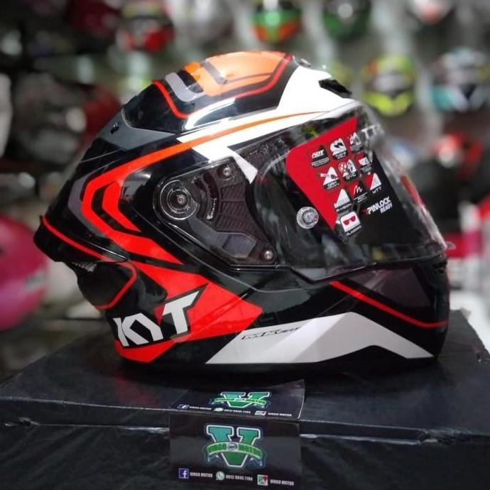 TERMURAH - KYT TT-COURSE OVERTECH BLACK/ORANGE MOTIF TERBARU