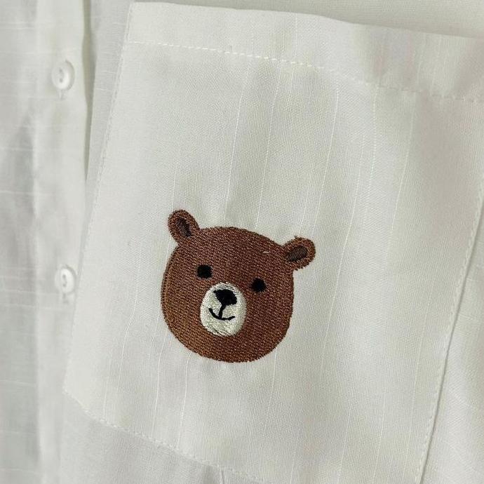 COZY TOP (Kemeja Teddy Bear) by Raynelle Fashion