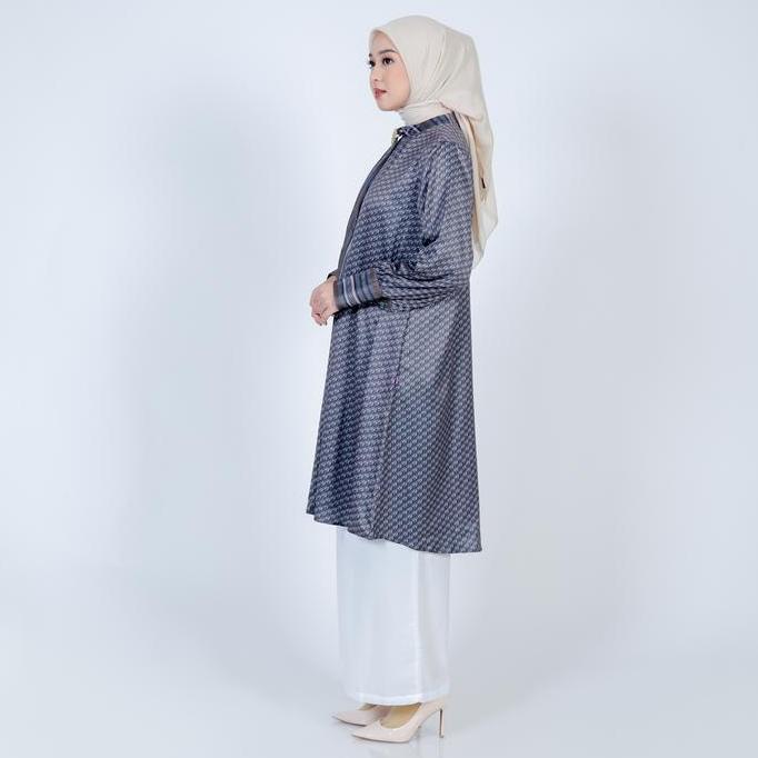 [MID YEAR SALE] Elzatta Tunik Panjang Motif Muslim Wudhu dan Busui Friendly Tunik Tali Monogram
