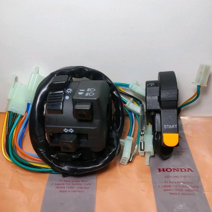 Promo Saklar kiri kanan set holder switch swit sen klakson dan dim lampu motor Honda Supra x lama Su
