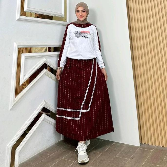 Anjani One Set Kaos Fashion Muslim Wanita Kekinian