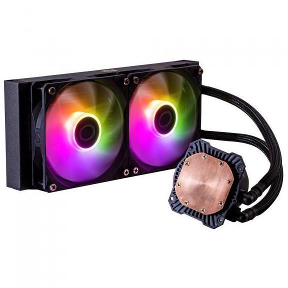 COOLER MASTER CPU AIO COOLER MASTERLIQUID ML240L CORE ARGB (240MM RADIATOR + 2X 120MM ARGB FANS) BLA