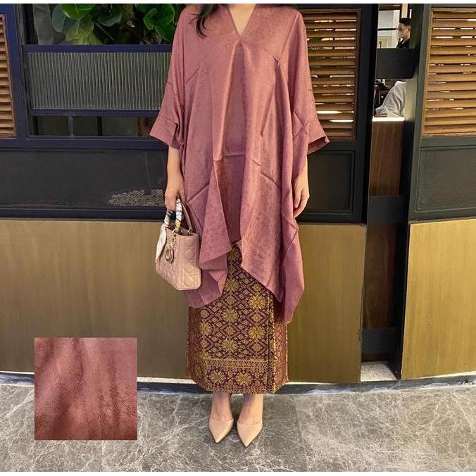 Lausboutique-Tunik Aruna Polos-Seri Bumi-Tunik Batik [Hanya Atasan]
