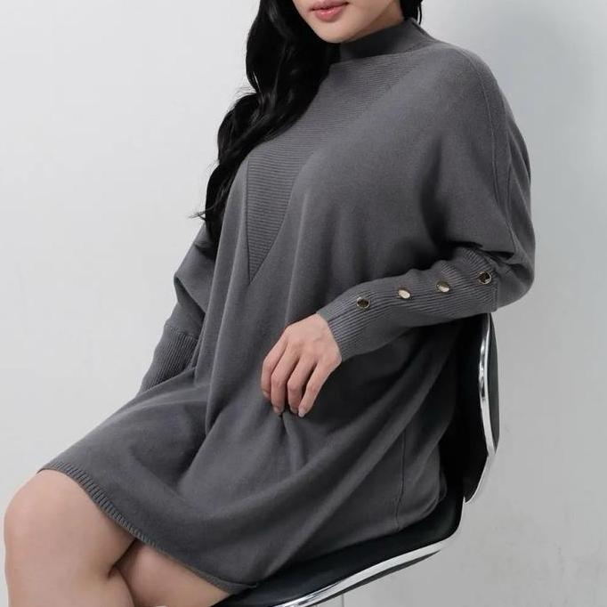 (CEMOY) Tunik Vani Long Oversize -  Atasan wanita  Panjang knitwear Rajut
