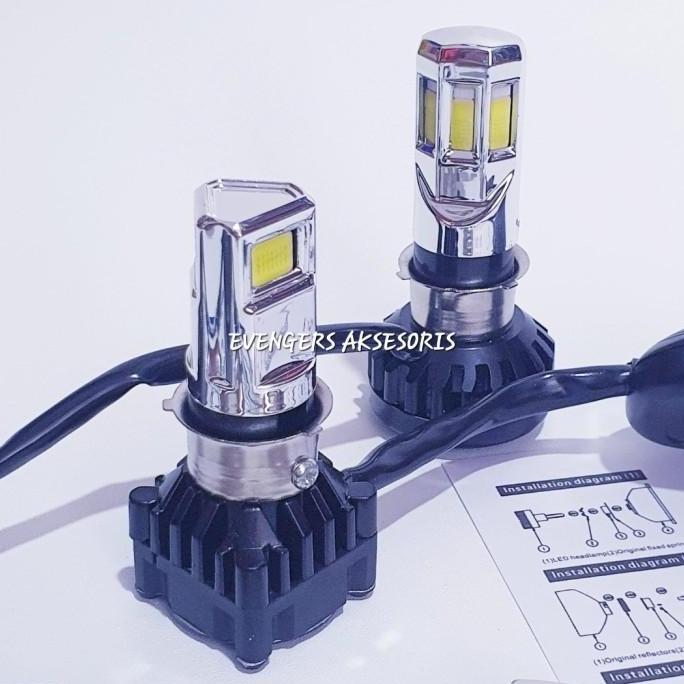 Promo LAMPU HID DEPAN 6 LED/3 LED +KIPAS MOTOR MIO/VARIO/VIXION/BEAT/VERZA/REVO/BLADE/JUPITER/MX KIN