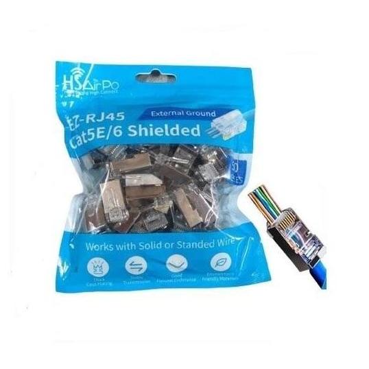 DF46 >> HSAirPo EZRC5EF Connector RJ45 EZ Cat 5 Cat 6 - Anti Gagal HS AirPo  E