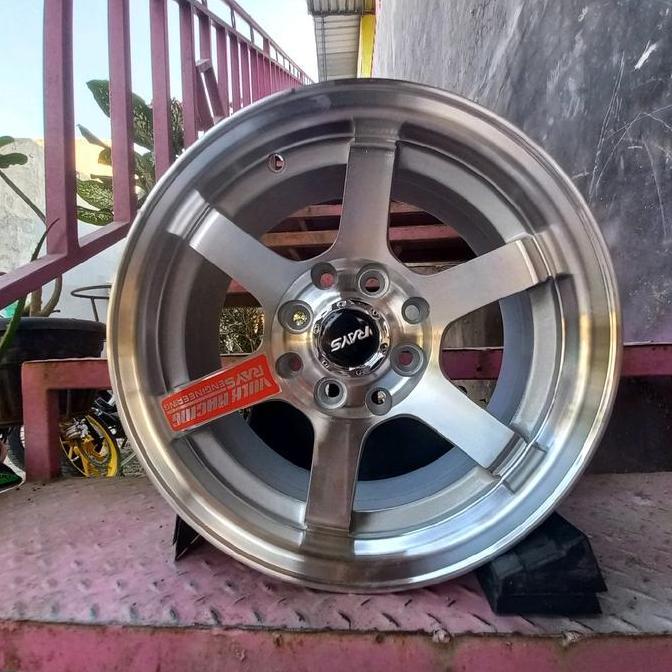 Terlaris Velg Te37 Double Pcd R14 Warna Silver Polish