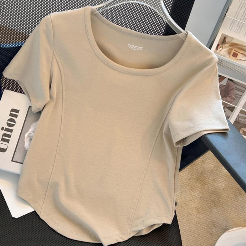 BIG SALE kaos putih crop wanita kaos crop wanita korea baju kaos rib baju pendek wanita crop top cro