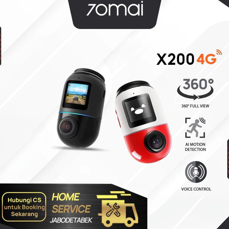 HOT DEALS 70mai Dash Cam Omni X200 360 Full View 4G Connect HD 1080P FOV 140 Built-in 64/128GB Dashc