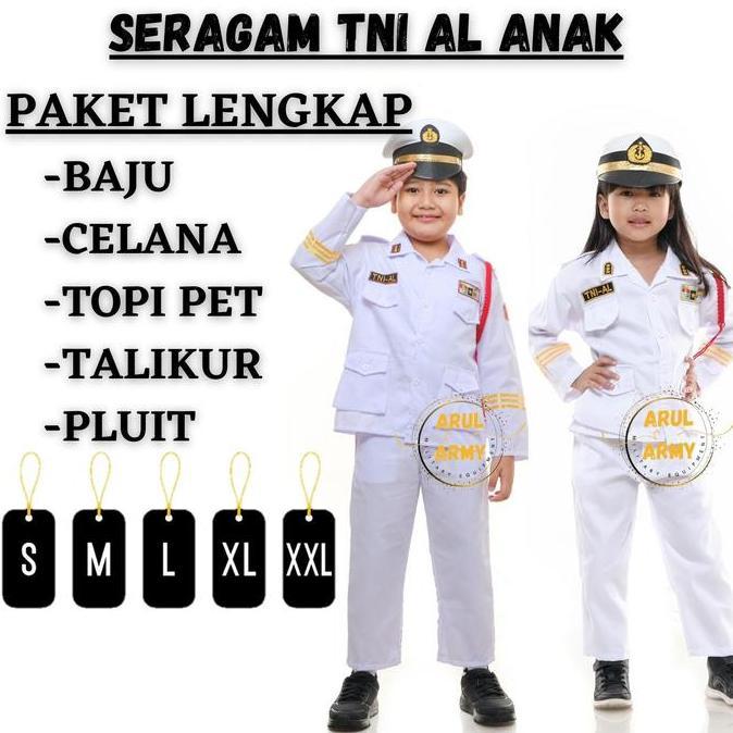 Terlaris Baju Seragam Tni Al Anak Setelan Tni Angkatan Laut Anak Tk Paud Sokolah Tni Al Ad Au Anak K