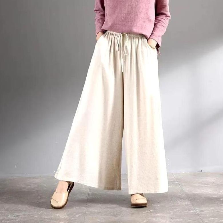 sale Celana kulot super jumbo terbaru kain Katun Linen Original