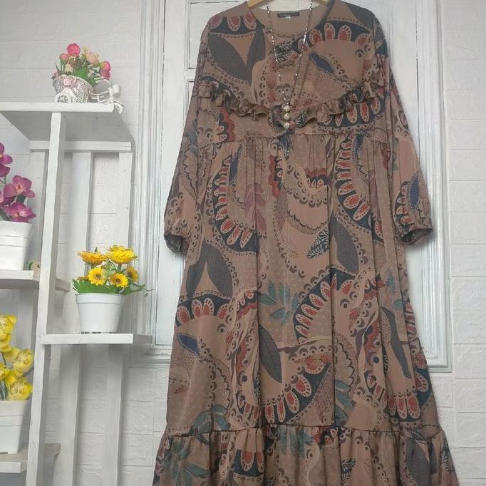 Gamis Armani Sabrina JUMBO Mewah Terbaru Bunga