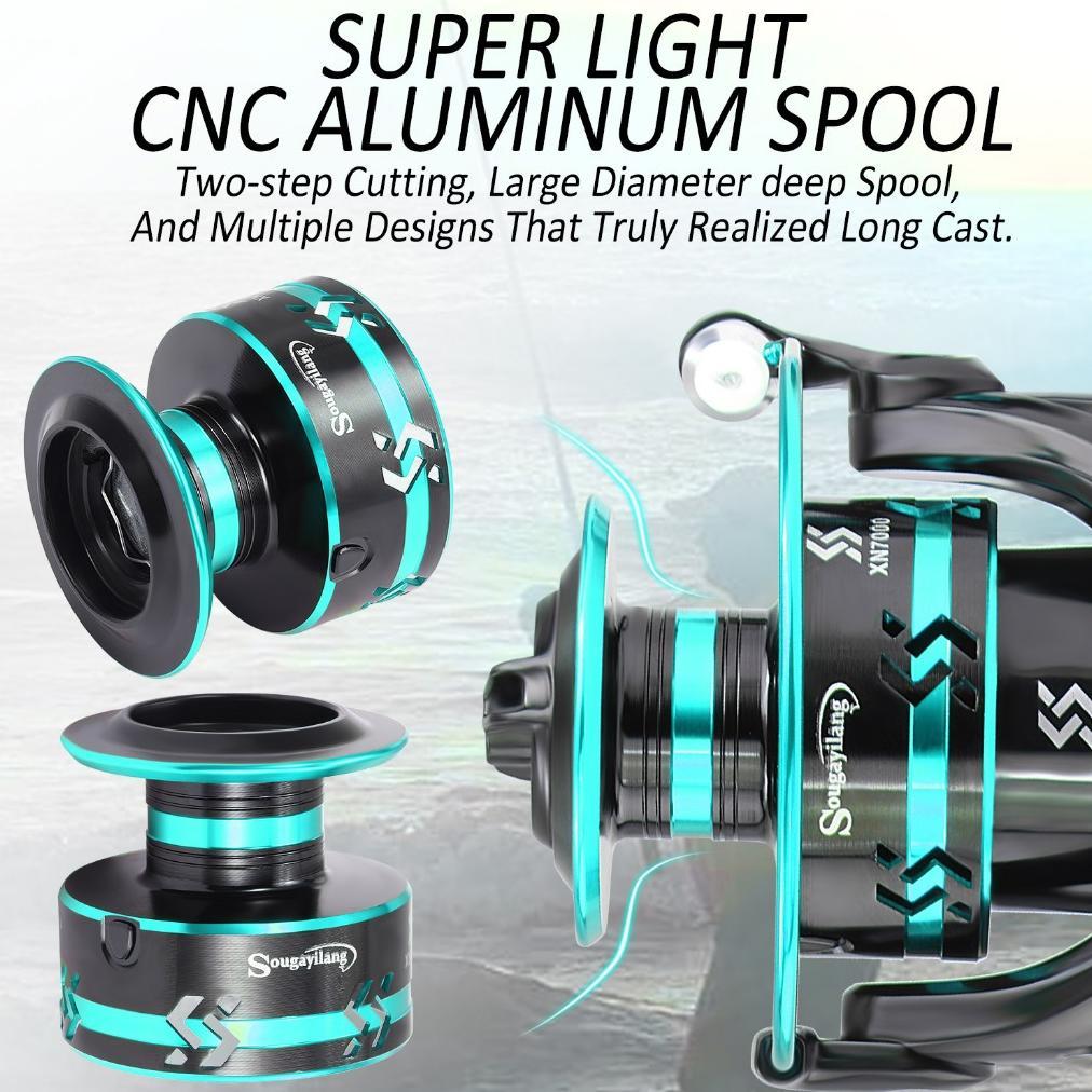 NEW PRODUCT SOUGAYILANG REEL PANCING 2000-7000 5.1:1RASIO KECEPATAN ROTASI REEL POWER HANDLE REEL PO