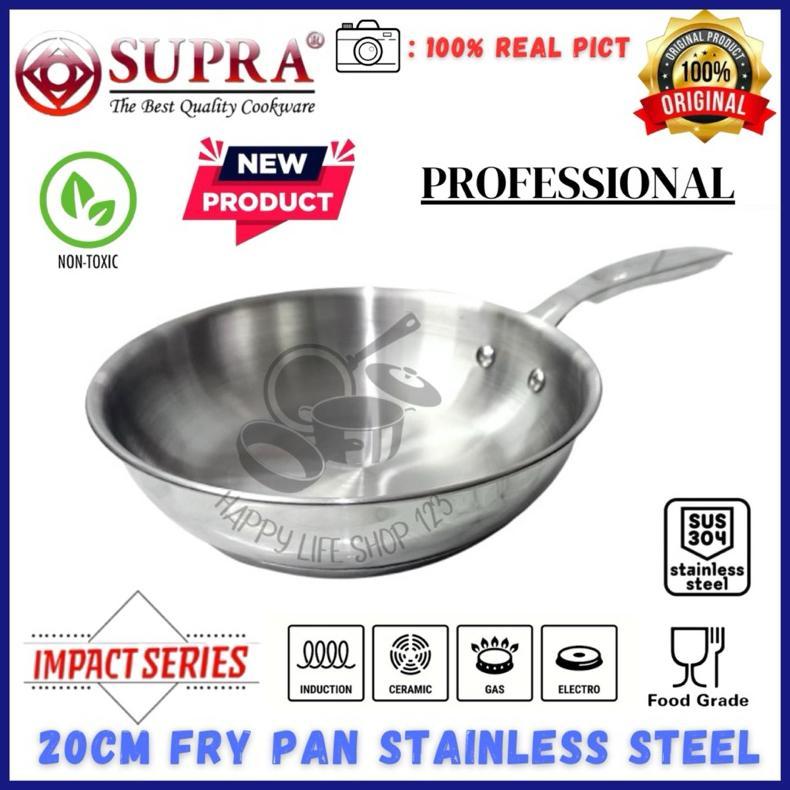 cuci gudang supra deep fry pan stainless steel preffesional sus 304 / penggorengan stainless impact 