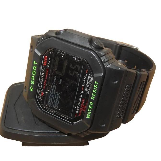 DV155 - Jam Tangan Lasika K-Sport Water Resist Sporty Pria Dewasa WR 30 mm - Kaca Karet Watches