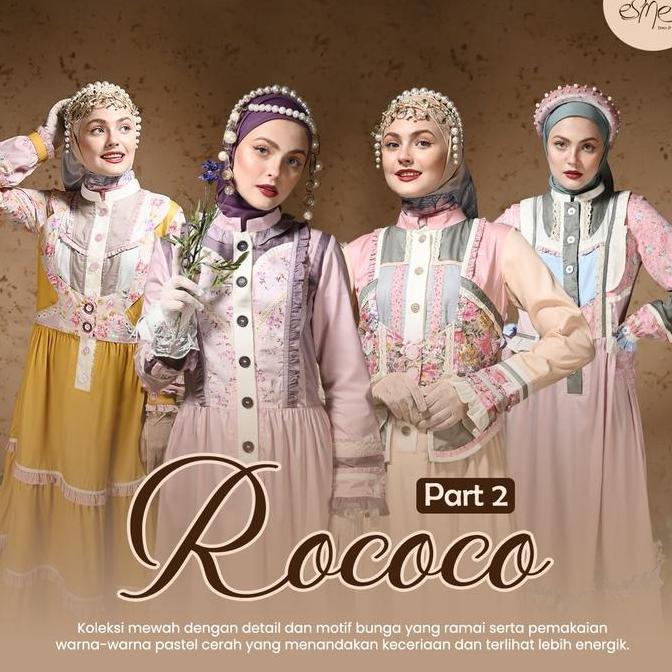 Esme Gamis Pesta Terbaru Vintage Dress Wanita Esme Fashion Kondangan Mewah Muslim Dewasa Lebaran