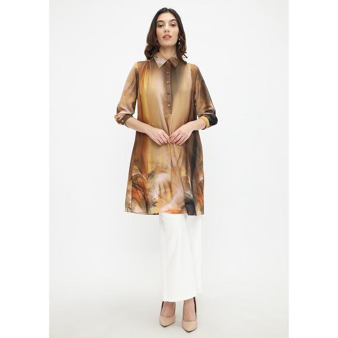 Tunik Abtrack Brown By Brilliant Girl