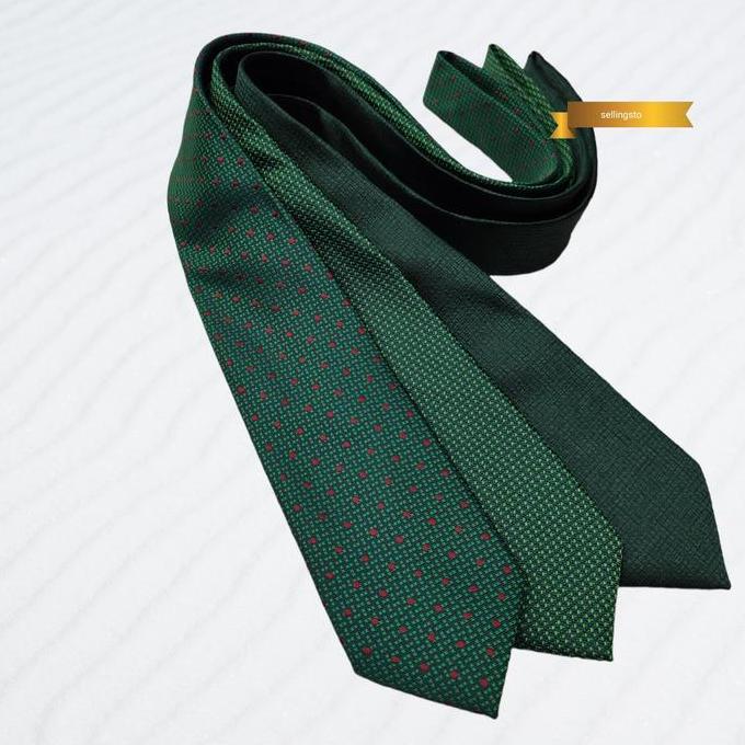DE139 >> Dasi formal pria hijau dasi panjang hijau motif hijau army dasi pria