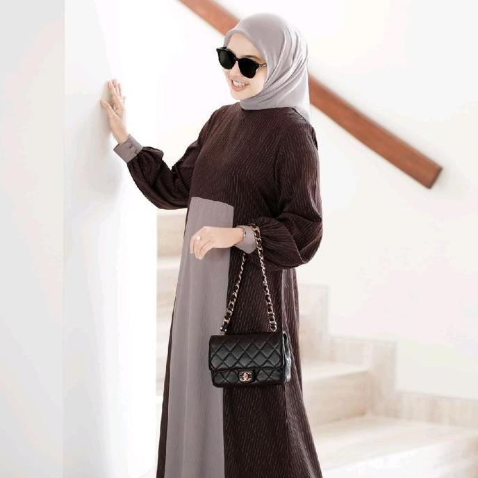 Gamis Yashika dress printing (Dress saja) orinal by shararea