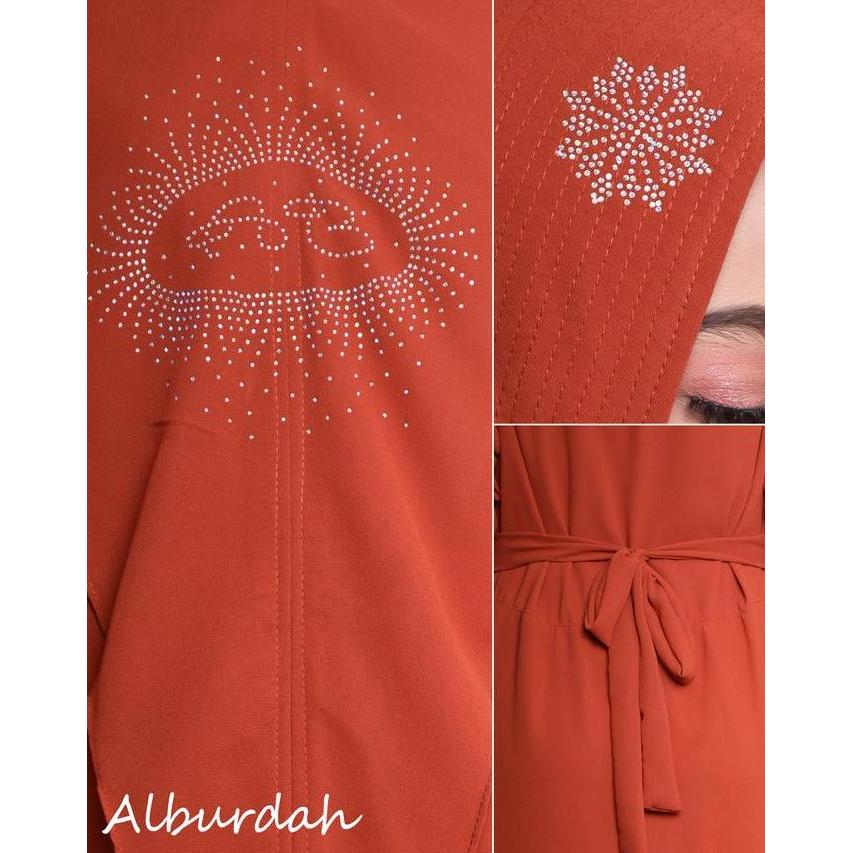 Gamis syari ceruty babydoll Wanita Muslim Mewah Set Khimar Jumbo Payet Terbaru Lebaran Kondangan Pes