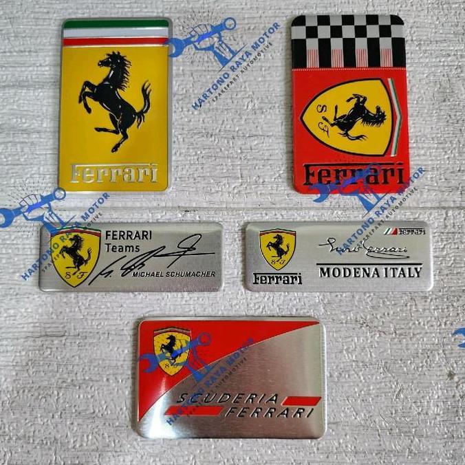 Emblem 3D Alumunium Ferrari By Michael Schumacher Modena Italy Scuderia Sticker Plat Ferrari