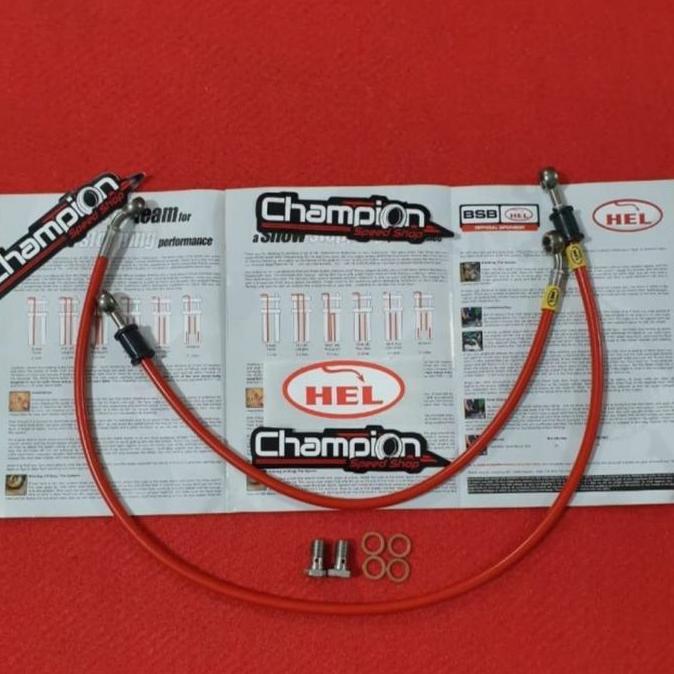 Selang Rem HEL ORI Depan Belakang 75cm 45cm Red Ninja R SS 150 150R