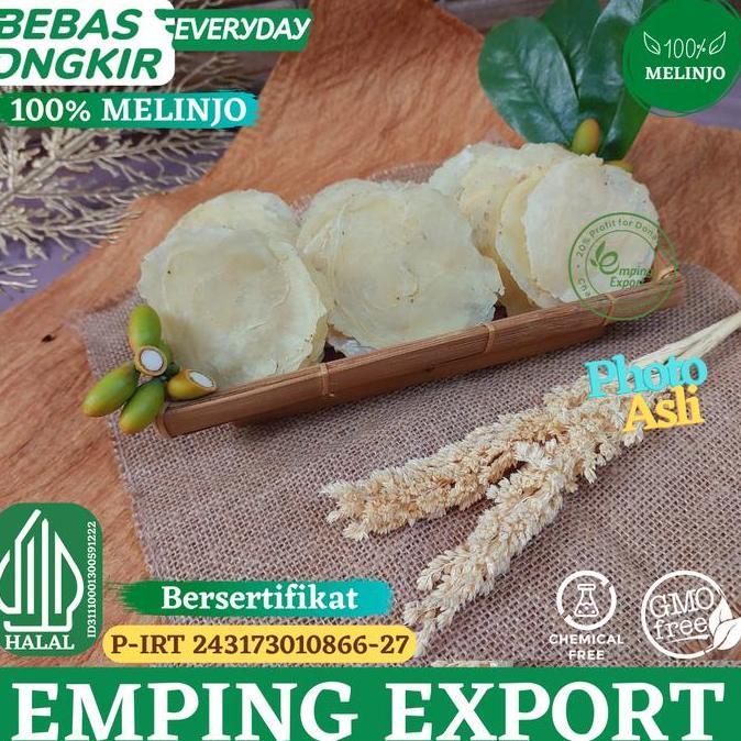 EMPING MELINJO BESAR PREMIUM MENTAH TIPIS KUALITAS EKSPORT 1 Kg