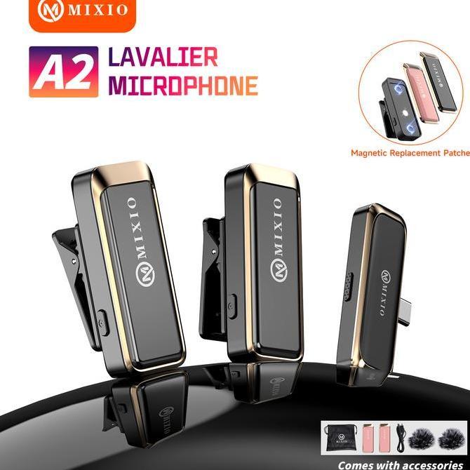 MIXIO A1 A2 Microphone Wireless Mic clip on Live Lavalier