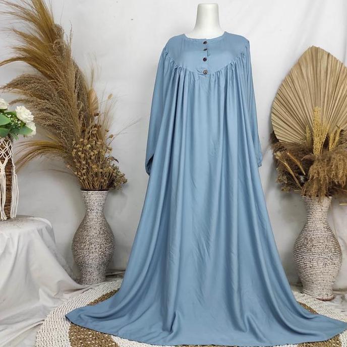 Grosir Nara Dress - Gamis Jumbo Ld 150Cm Rayon Twill Wanita Muslim Dewasa Mewah