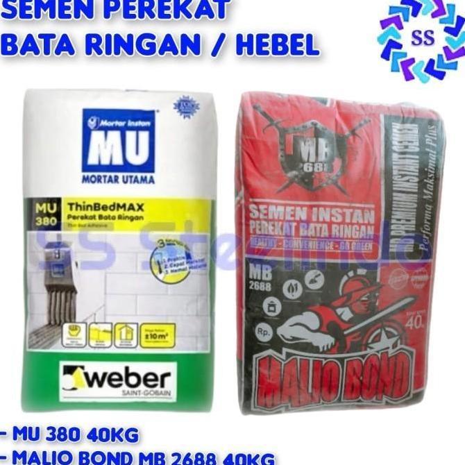 Ironbig- Semen Perekat Bata Ringan Mu 380 Dan Tokyo Mortar 40 Kg
