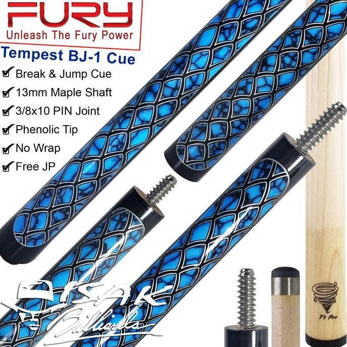 Fury Tempest BJ-1 Break Jump Cue - Phenolic Stick Billiard Bola Lompat