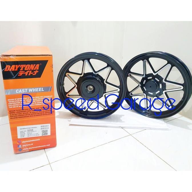 VELG DAYTONA SEVEN STAR WHEEL 1.85 2.15 RING 14 GENIO BEAT DELUXE STREET SCOOPY PRESTIGE R12 R14 110