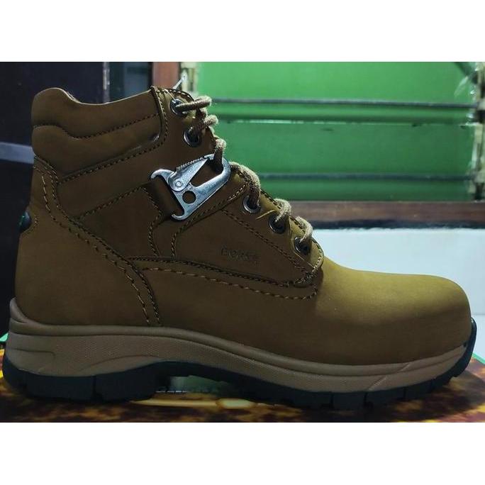 Premium Borsa Sepatu Safety Kulit Asli Pria Ujung Besi Stoutst Camel Boots Karet Shoes