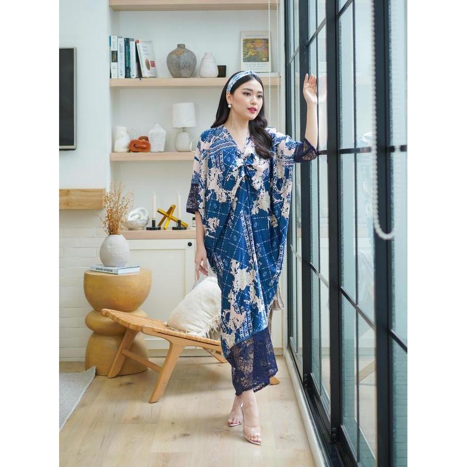 Missnomi - Alhena Kaftan Brokat / Kaftan Premium / Baju Wanita / Kaftan Couple motif muslim Panjang 