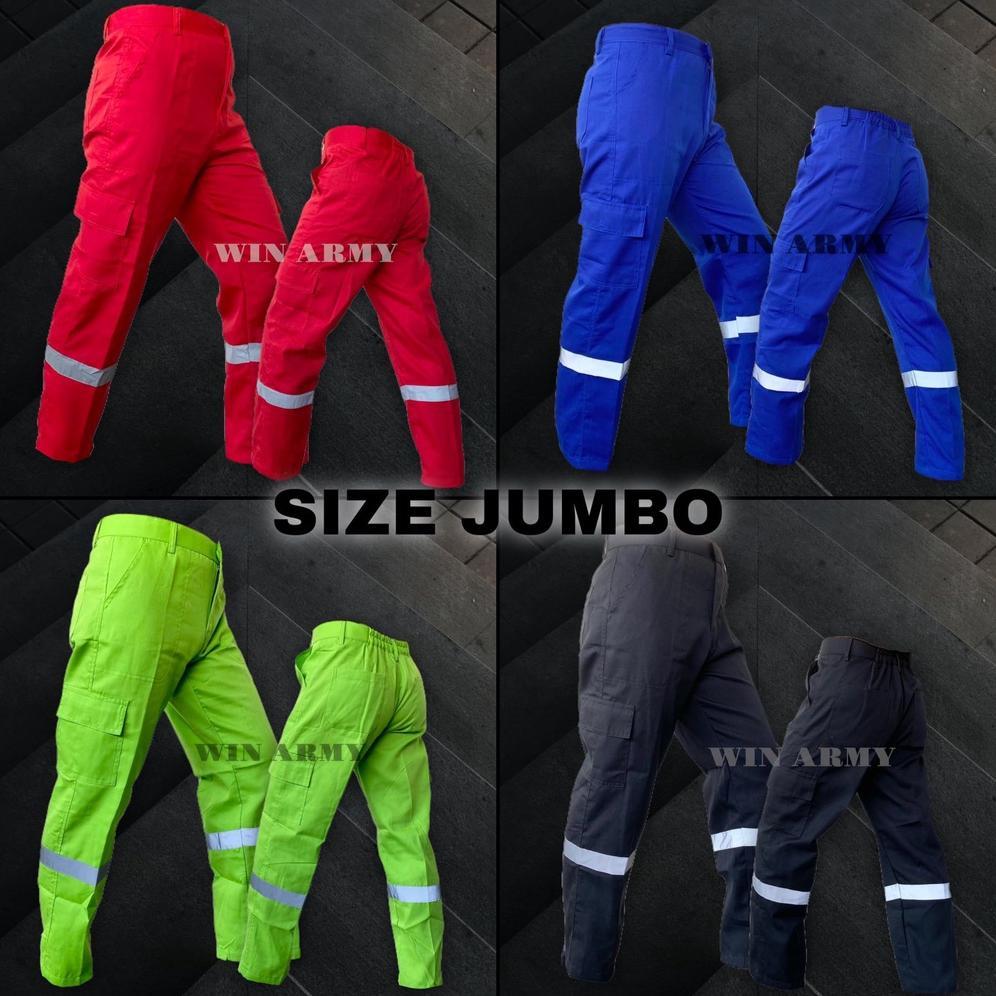 PREMIUM JUMBO WEARPACK BAWAHAN JUMBO / CELANA CARGO PANJANG SAFETY JUMBO / CELANA KERJA JUMBO / WEAR