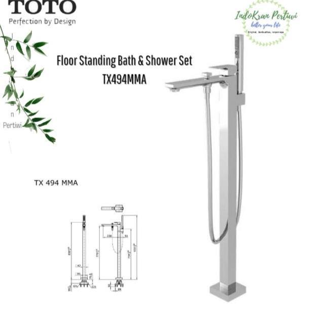Kran Bathtub Floor Standing TOTO TX494MMA & Shower Set / Kran Bathtub TOTO