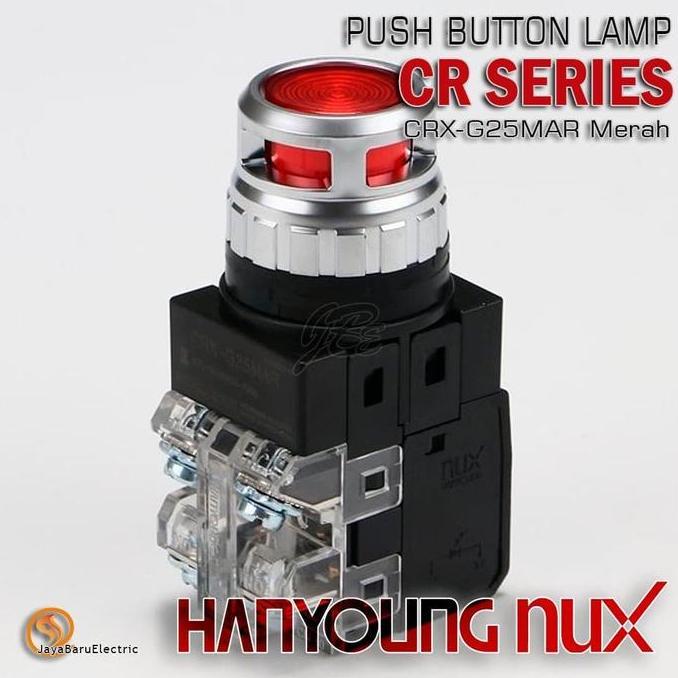 Push Button Lamp HANYOUNG CRX-G25MAR CRX-G25MA / CR-254-2 Merah Red HARGA SPESIAL