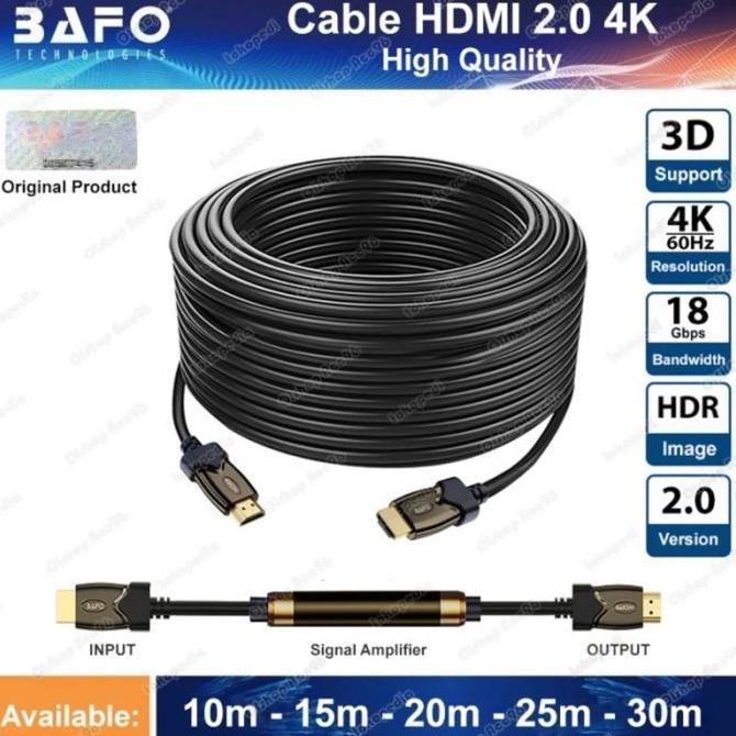 TERLARIS - BAFO HDMI Cable 15 meter Full HD 1080P 2.0 Version 4K kabel HDMI 15m