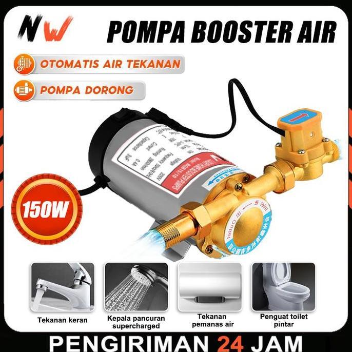 Pompa Pendorong Tekanan Air Booster Pump 150 Watt - Tekanan Air Kuat & Kerja Otomatis | Untuk Pompa 