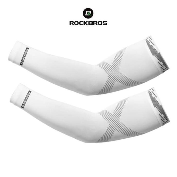 ROCKBROS XT022 Arm Sleeve - Manset Kaos Tangan Lari Sepeda - WHITE