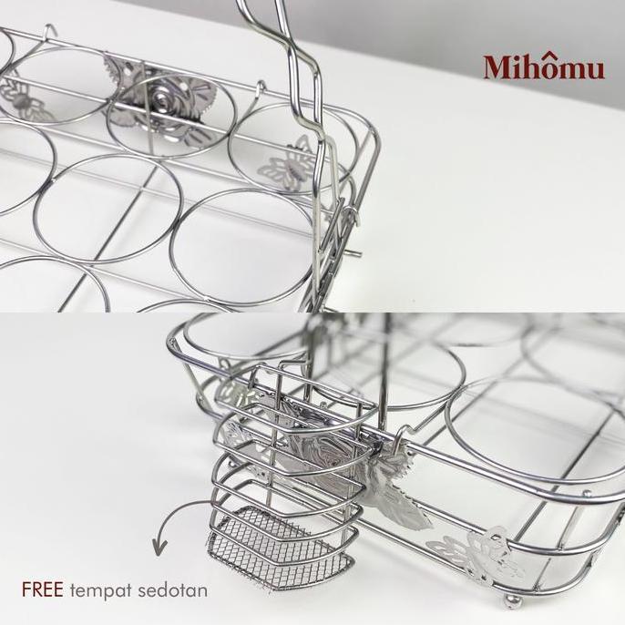 Keranjang Aqua Gelas/Rak Aqua Gelas Stainless isi 12 HI