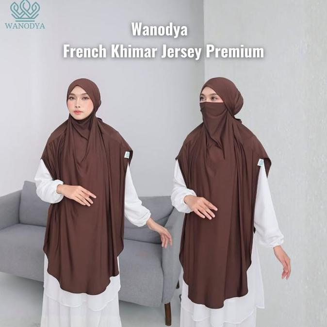 WANODYA French Khimar Hijab Instan Jersey Premium Hijab Haji dan Umrah Hijab Jumbo