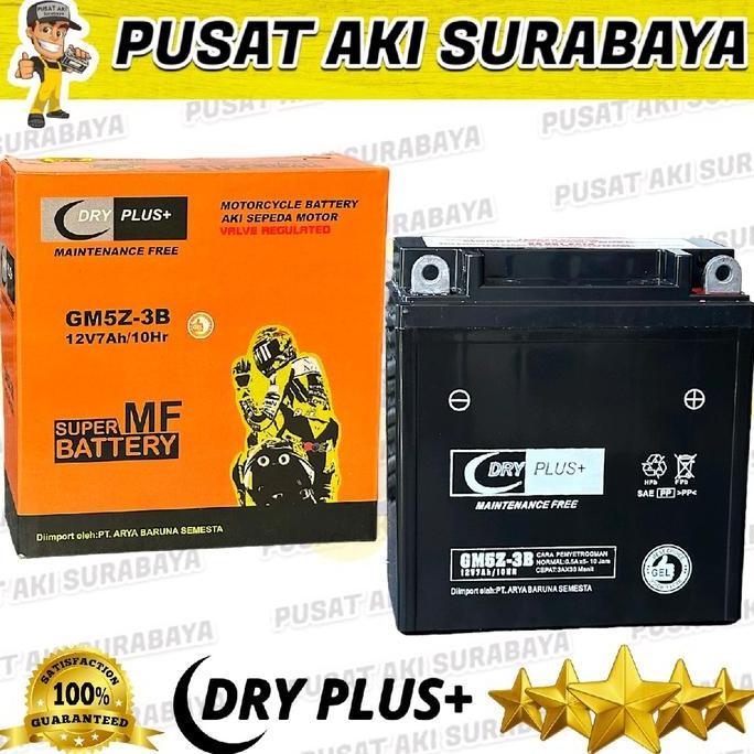 Promo ACCU KERING DRYPLUS GM5Z 7 AMPER AKI KERING MOTOR MIO SPORTY MEGAPRO GRAND LEGENDA SHOGUN 110 