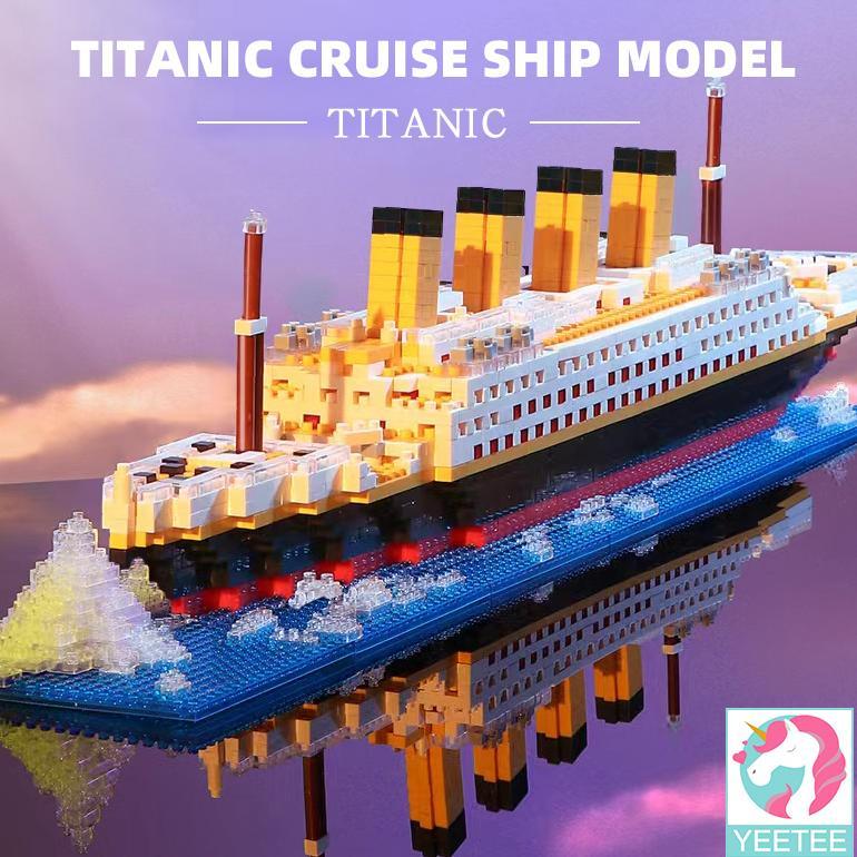 LARISS Besar Mainan kapal Titanic 6000 pcs /Mini Bricks Model Titanic Cruise Ship Model Boa/ Mainan 