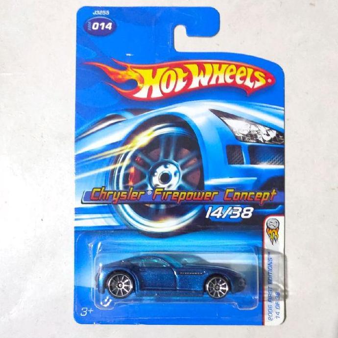 Hotwheels Hot Wheels Chrysler Firepower Concept biru 2006 First Editions blue card rare