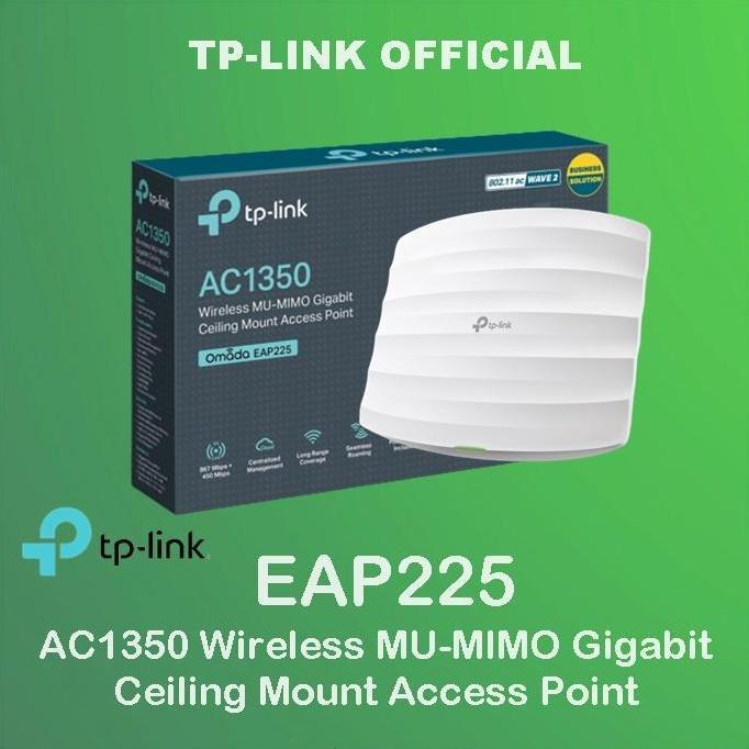 TERLARIS - Tp-LIink EAP225 AC1350 Wireless Dual Band Gigabit Ceiling Mount EAP225